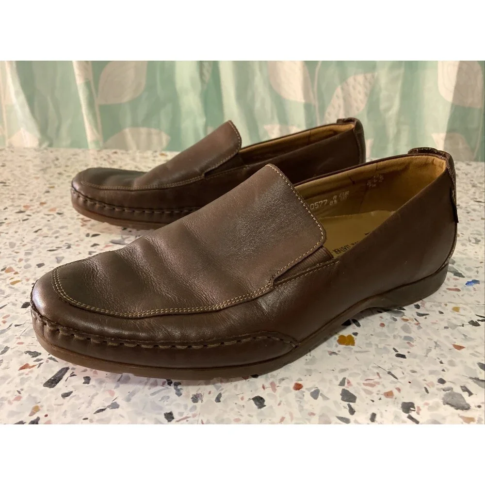 Men’s Mephisto 8.5 M Cool-Air Slip On Brown Soft Leather Shoes